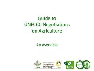 Guide to UNFCCC Negotiations on Agriculture