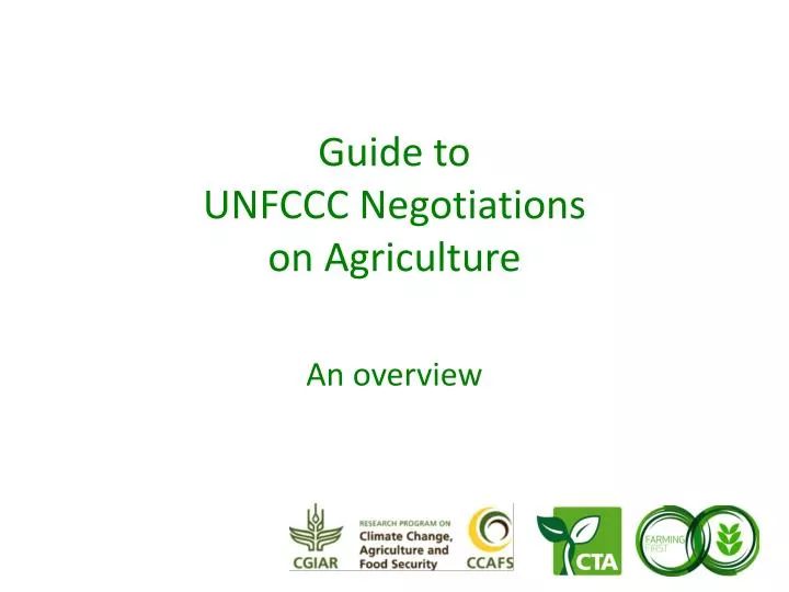 guide to unfccc negotiations on agriculture