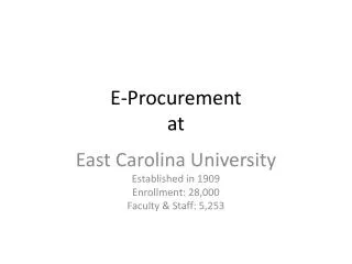 E-Procurement at