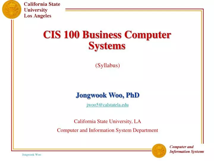 cis 100 business computer systems