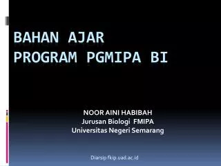bahan ajar program pgmipa bi