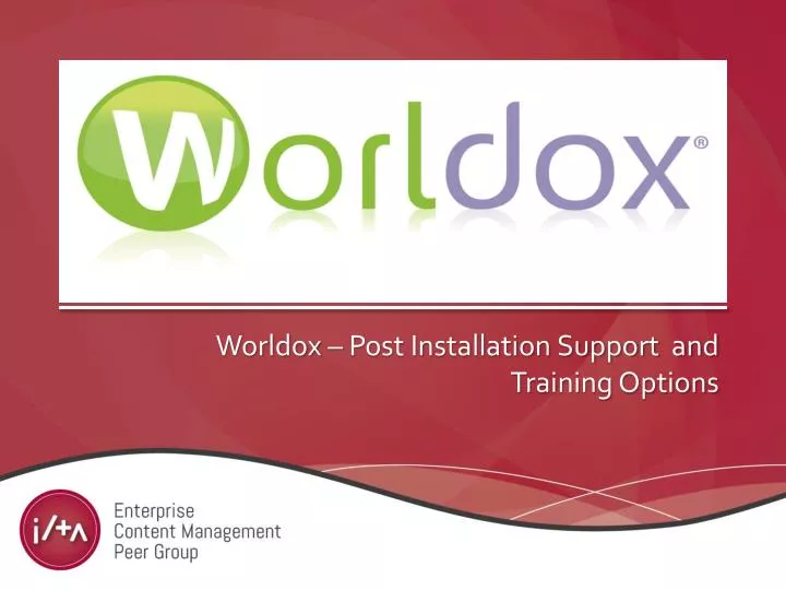 worldox post installation support and training options