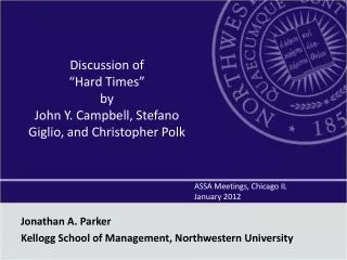 Discussion of “Hard Times” by John Y. Campbell, Stefano Giglio , and Christopher Polk