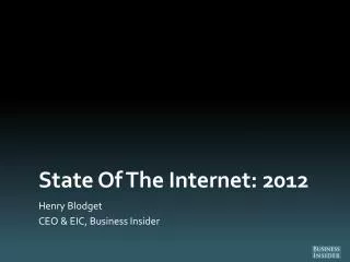 State Of The Internet: 2012