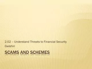 2 02 understand threats to financial security gwishiri