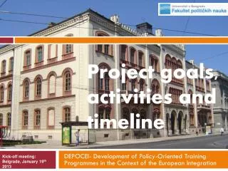 DEPOCEI- Development of Policy-Oriented Training Programmes in the Context of the European Integration