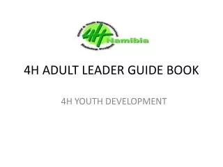 4H ADULT LEADER GUIDE BOOK