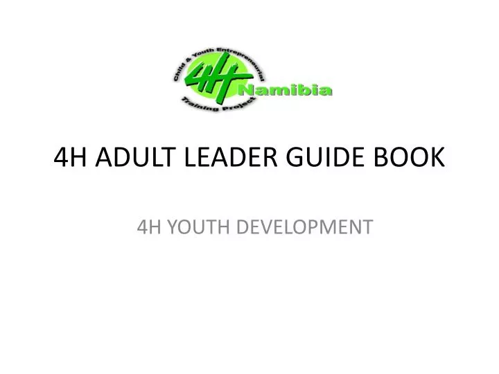 4h adult leader guide book