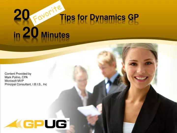 20 tips for dynamics gp in 20 minutes