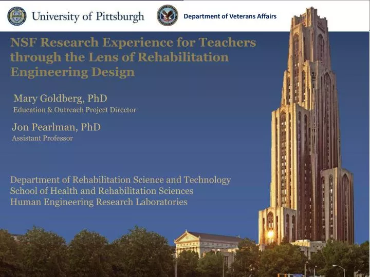 nsf research experience for teachers through the lens of rehabilitation engineering design