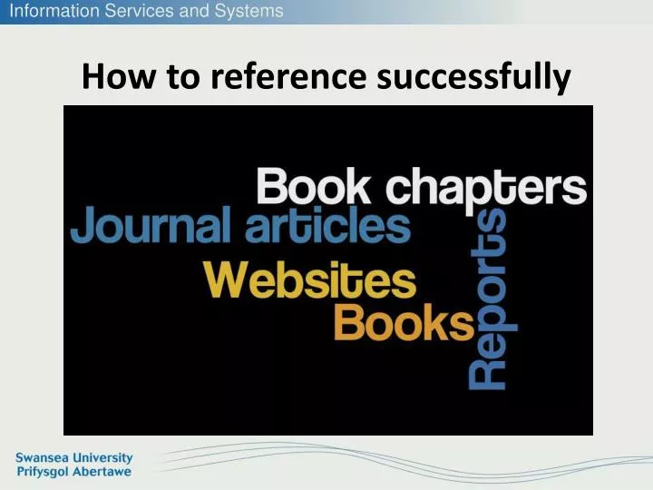 how to reference successfully