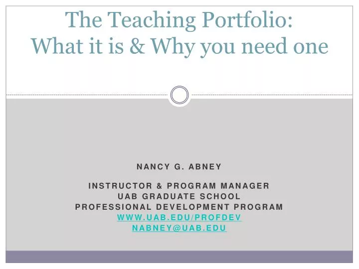 the teaching portfolio what it is why you need one