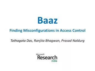 Baaz Finding Misconfigurations in Access Control