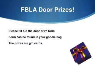 FBLA Door Prizes!