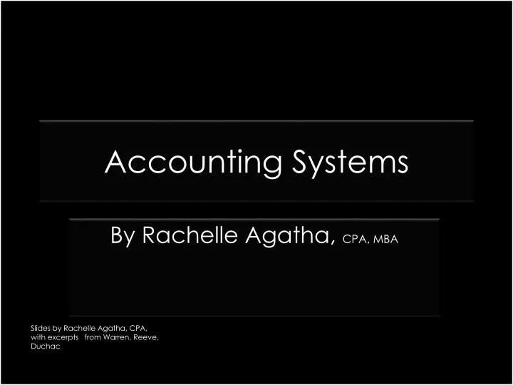 accounting systems