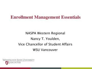 Enrollment Management Essentials