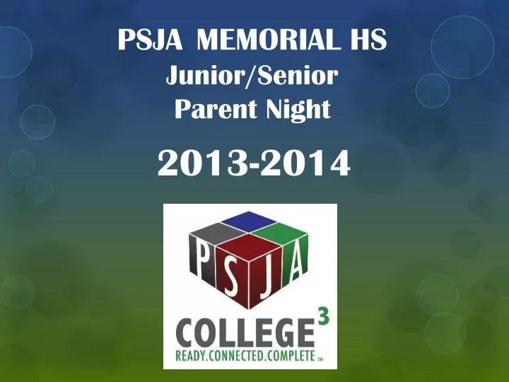 psja memorial hs junior senior parent night
