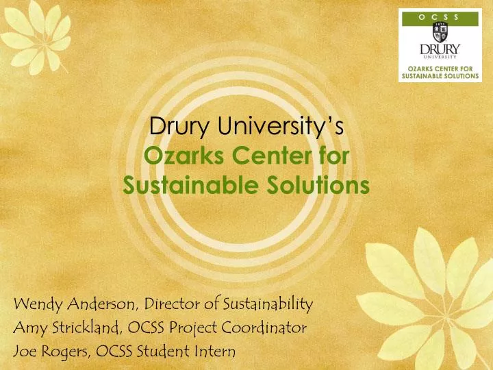 drury university s ozarks center for sustainable solutions