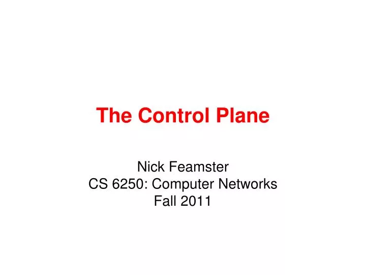 the control plane