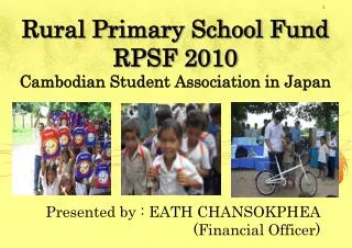 Rural Primary School Fund RPSF 2010 Cambodian Student Association in Japan