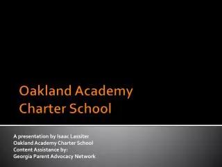 Oakland Academy Charter School