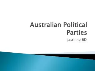 Australian Political Parties