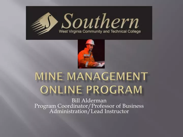 mine management online program