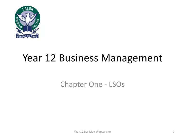 year 12 business management