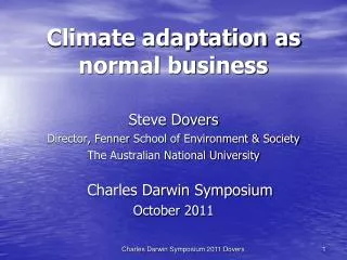 Climate adaptation as normal business