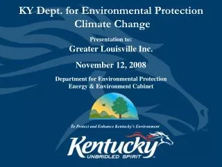 KY Dept. for Environmental Protection Climate Change