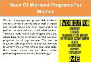 Workout Programs For Women