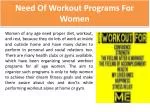 Workout Programs For Women - slide 1