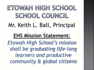 ETOWAH HIGH SCHOOL SCHOOL COUNCIL
