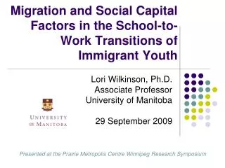 Migration and Social Capital Factors in the School-to-Work Transitions of Immigrant Youth
