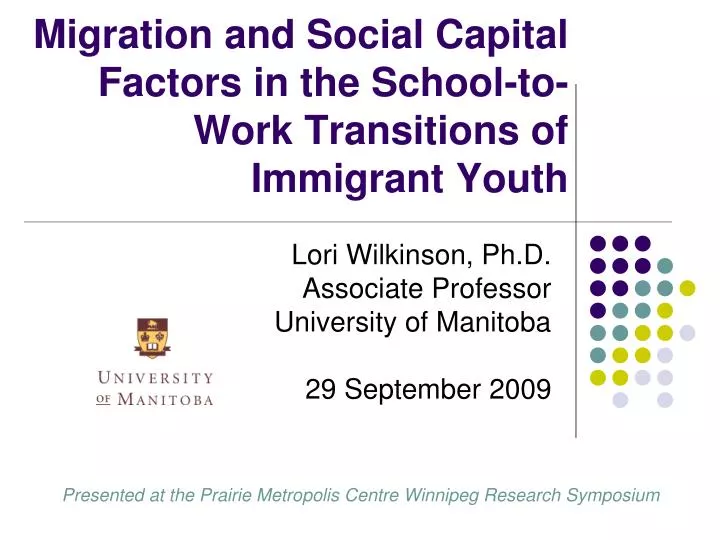 migration and social capital factors in the school to work transitions of immigrant youth