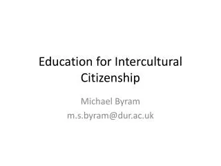 Education for Intercultural Citizenship