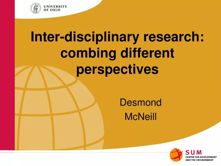 inter disciplinary research combing different perspectives