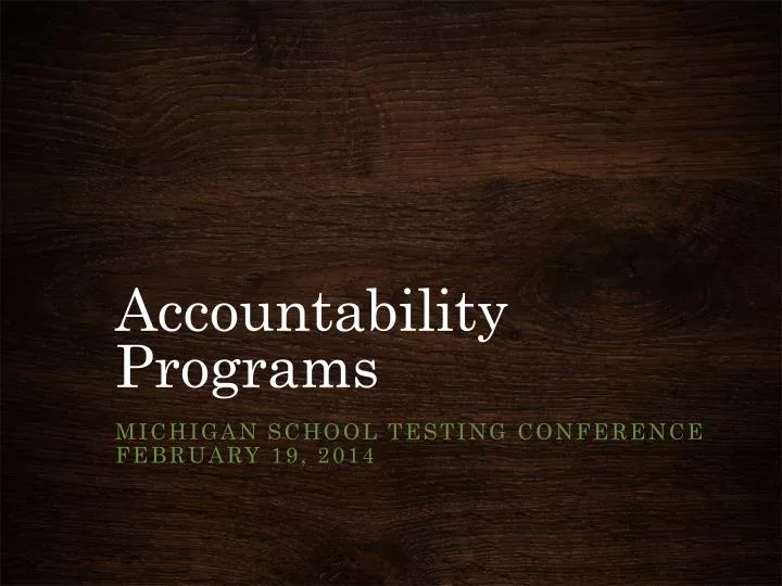 accountability programs