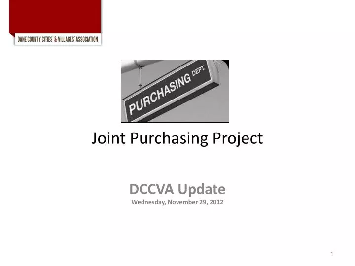 joint purchasing project