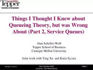 Things I Thought I Knew about Queueing Theory, but was Wrong About (Part 2, Service Queues )