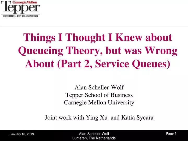 things i thought i knew about queueing theory but was wrong about part 2 service queues