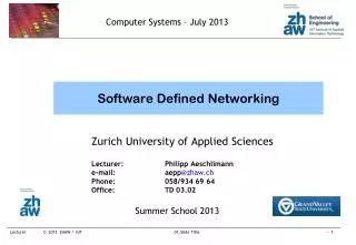 Software Defined Networking