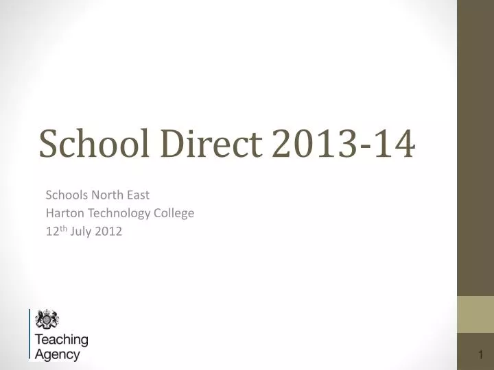 school direct 2013 14