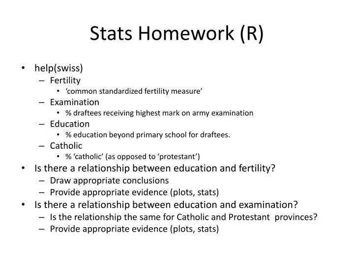 stats homework r