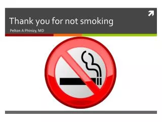 Thank you for not smoking