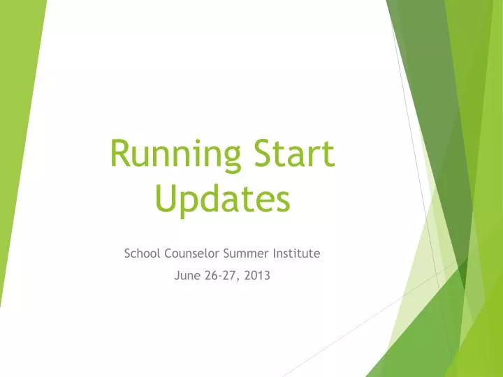 running start updates