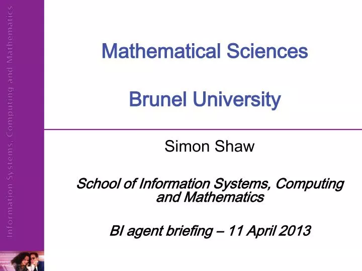 mathematical sciences brunel university