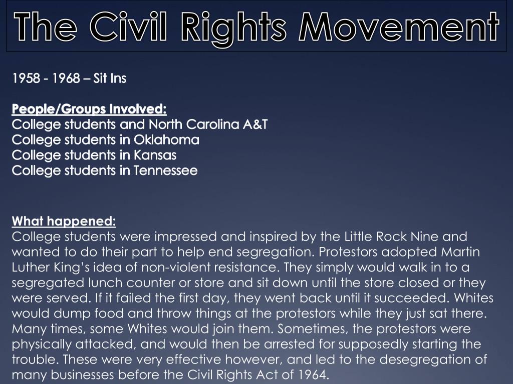 PPT - The Civil Rights Movement PowerPoint Presentation, free download ...