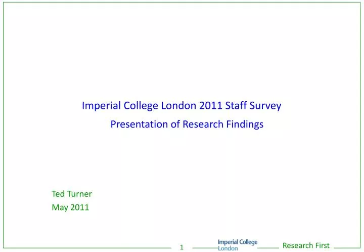 imperial college london 2011 staff survey