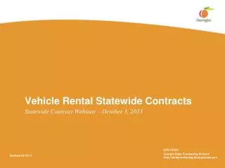 Vehicle Rental Statewide Contracts
